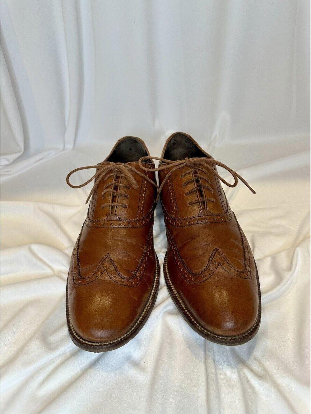 Cole Haan Morris Wing Ox Oxford Brown Dress Shoes Grand 360 Size 9M Comfort